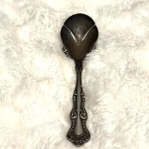 Vintage Rochester Silverplate 50 DWT Clamshell Scalloped Serving Soup Spoon